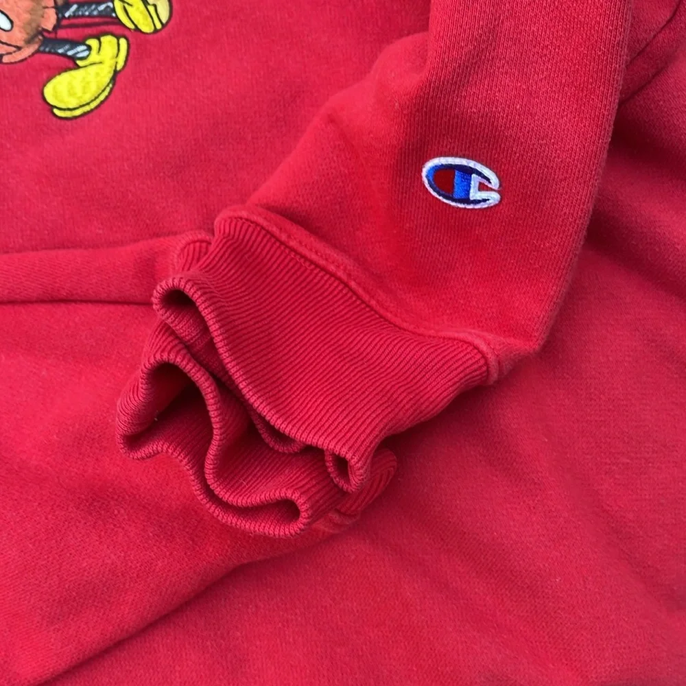 Vintage Disney x Champion Mickey Crewneck Red 90s Collectible L/XL - Picture 7 of 10